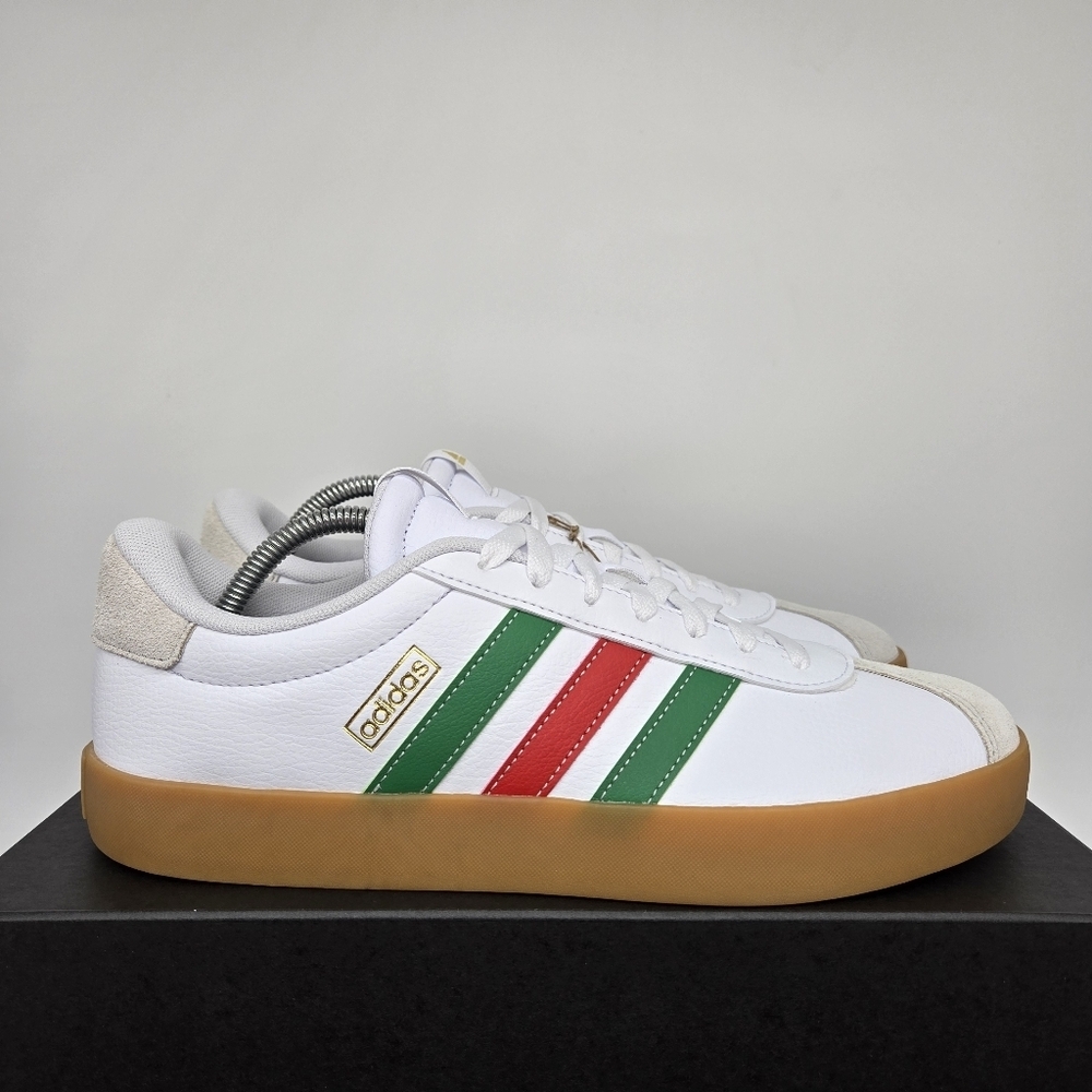 New adidas VL Court 3.0 Cloud White Green Red Men's Shoes Size 9.5 - Picture 3 of 8
